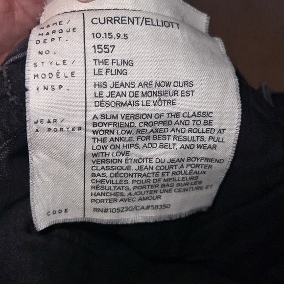 Current/Elliott The Fling evermore Jean Size 28 Charcoal Gray boyfriend straight - Picture 4 of 9